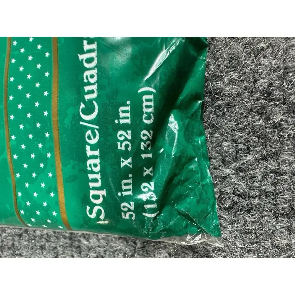 VTG Christmas Trim A Home Vinyl Tablecover Oblong Flannel Back Kmart NEW Snowman